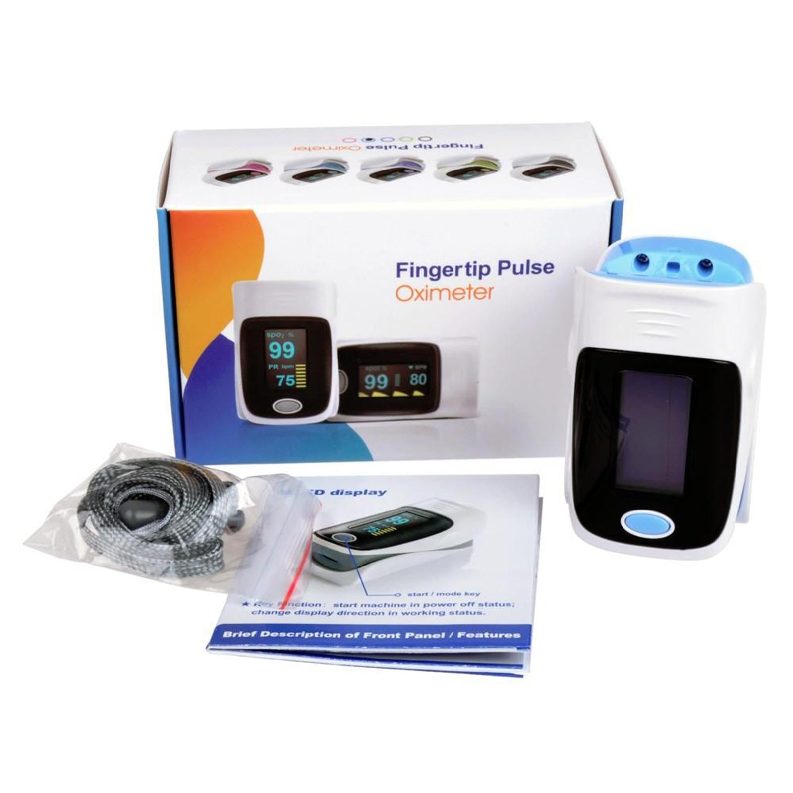 Finger Tip Pulse Oximeter Blood Oxygen Sensor Meter SpO2 Monitor  Gray