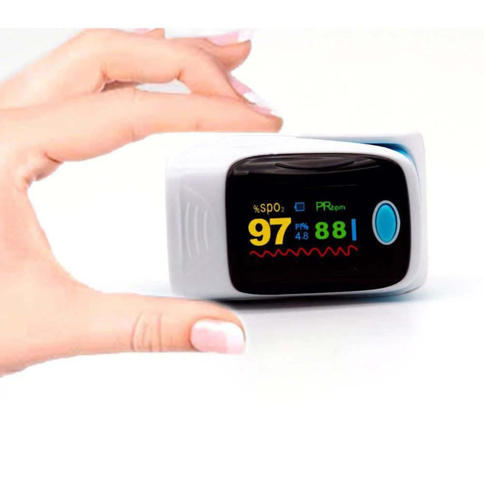 Finger Tip Pulse Oximeter Blood Oxygen Sensor Meter SpO2 Monitor  Gray