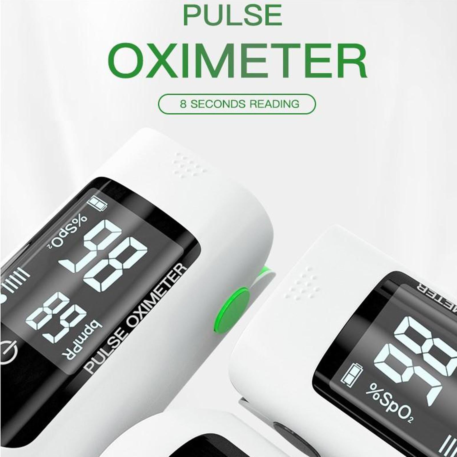 Compact Plastic Finger Pulse Oximeter LCD O2 Saturation Monitor Easy to Read