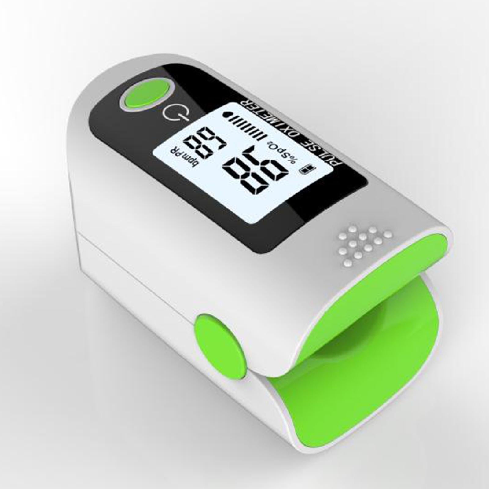 Compact Plastic Finger Pulse Oximeter LCD O2 Saturation Monitor Easy to Read