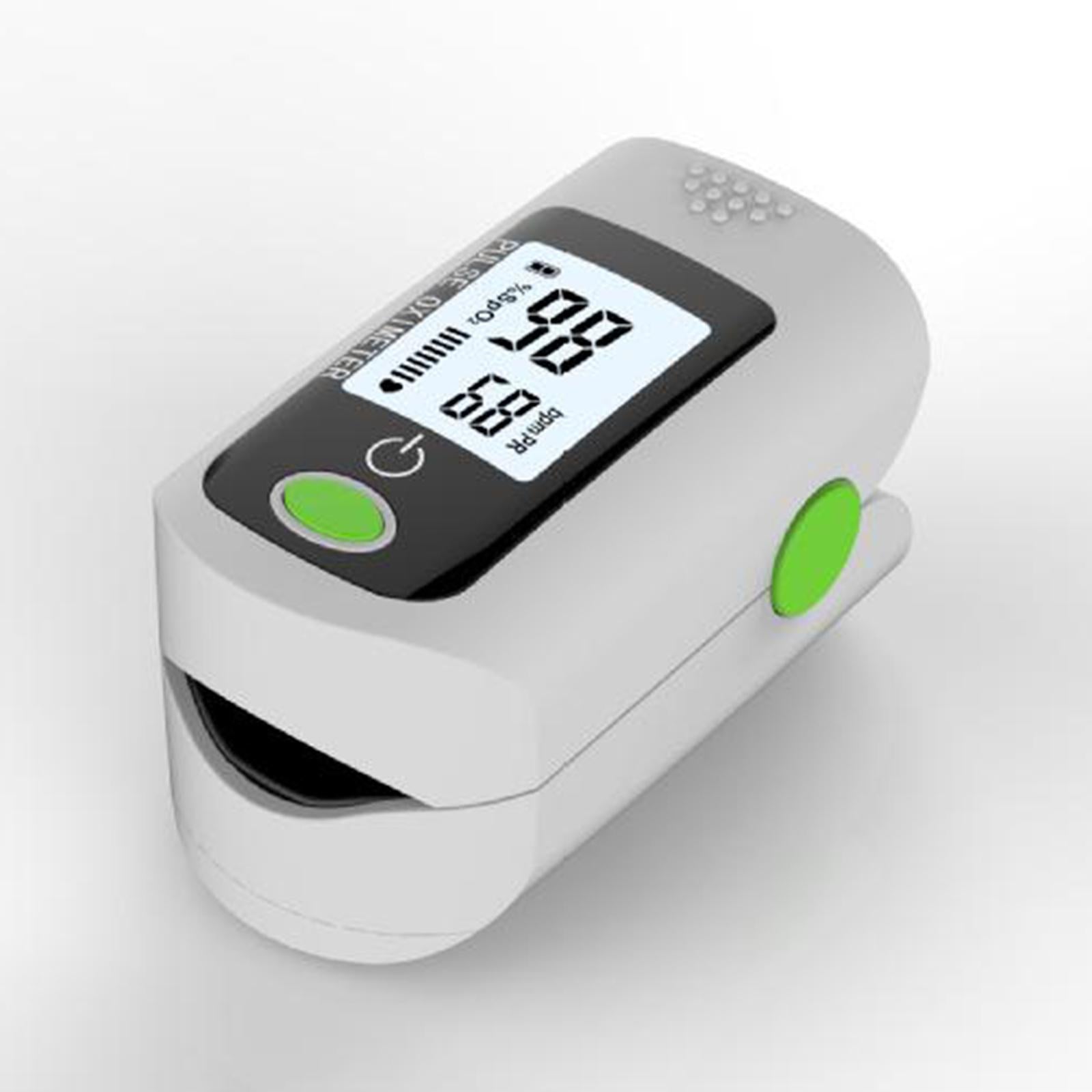 Compact Plastic Finger Pulse Oximeter LCD O2 Saturation Monitor Easy to Read