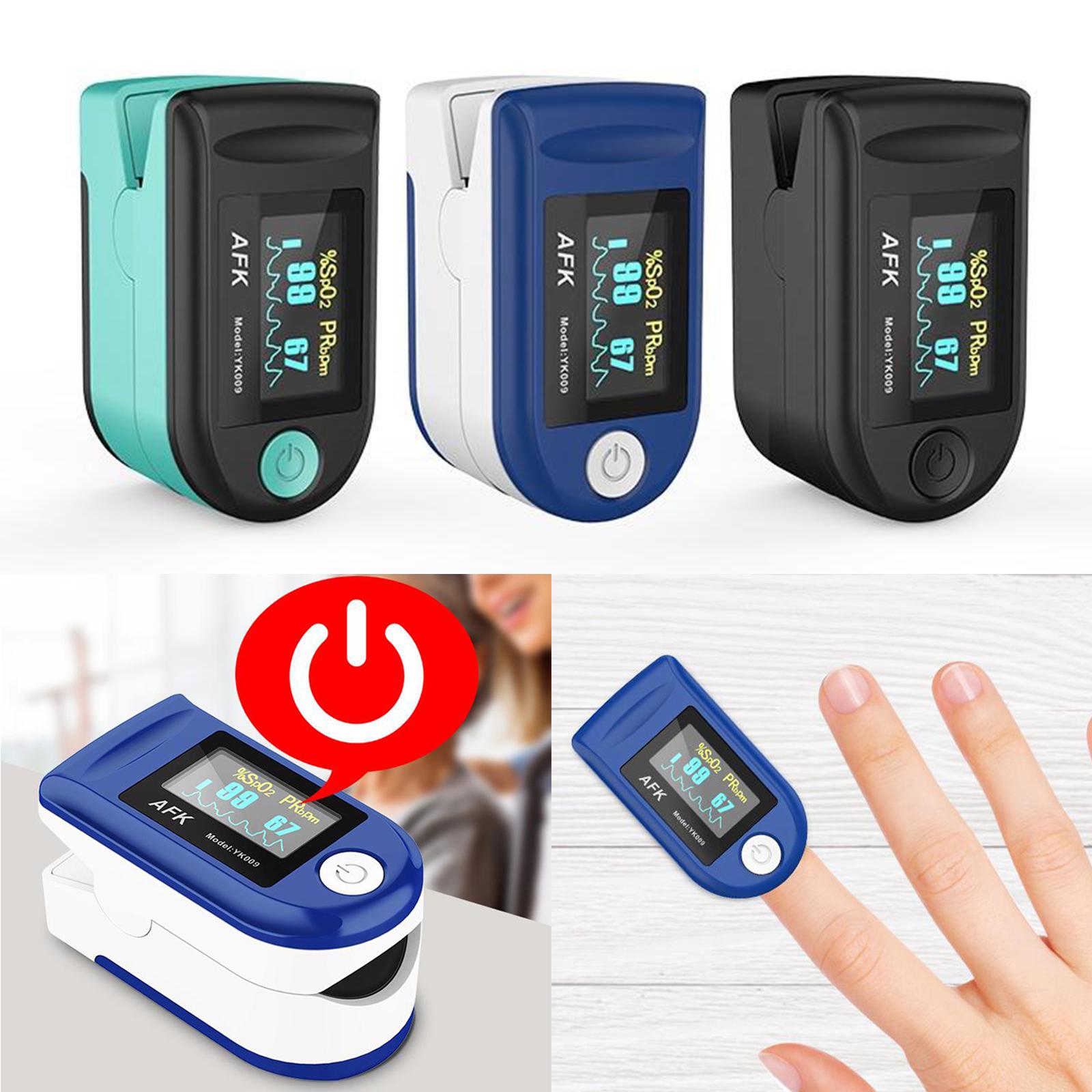 Portable Digital Blood Oxygen Saturation Monitor Display for Sports Aviation white