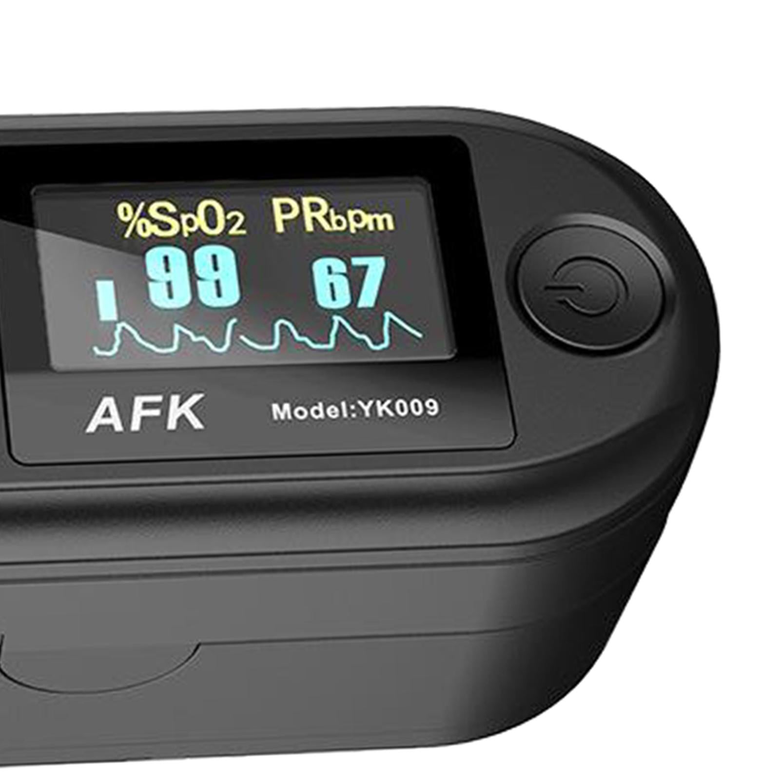 Portable Digital Blood Oxygen Saturation Monitor Display for Sports Aviation black