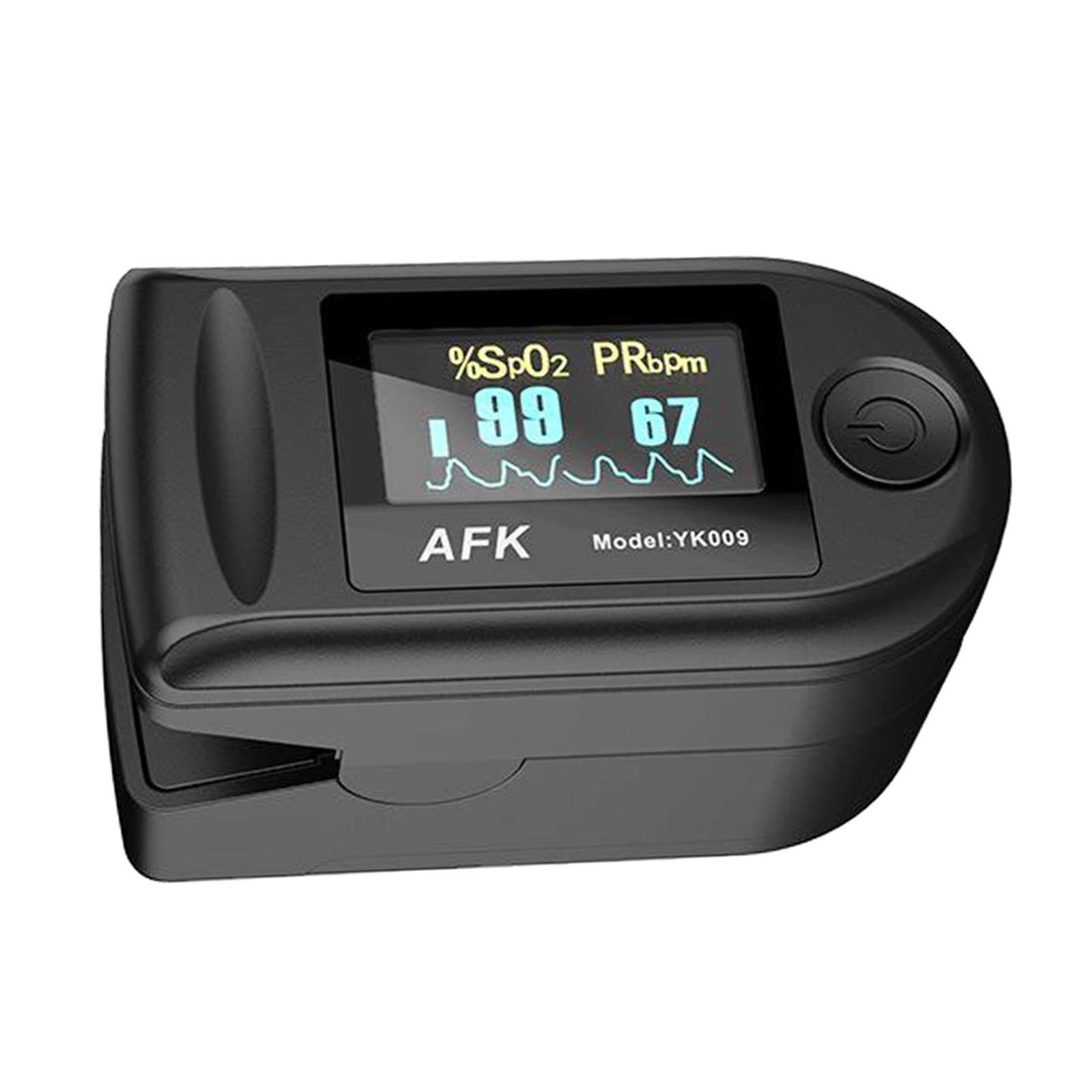 Portable Digital Blood Oxygen Saturation Monitor Display for Sports Aviation black