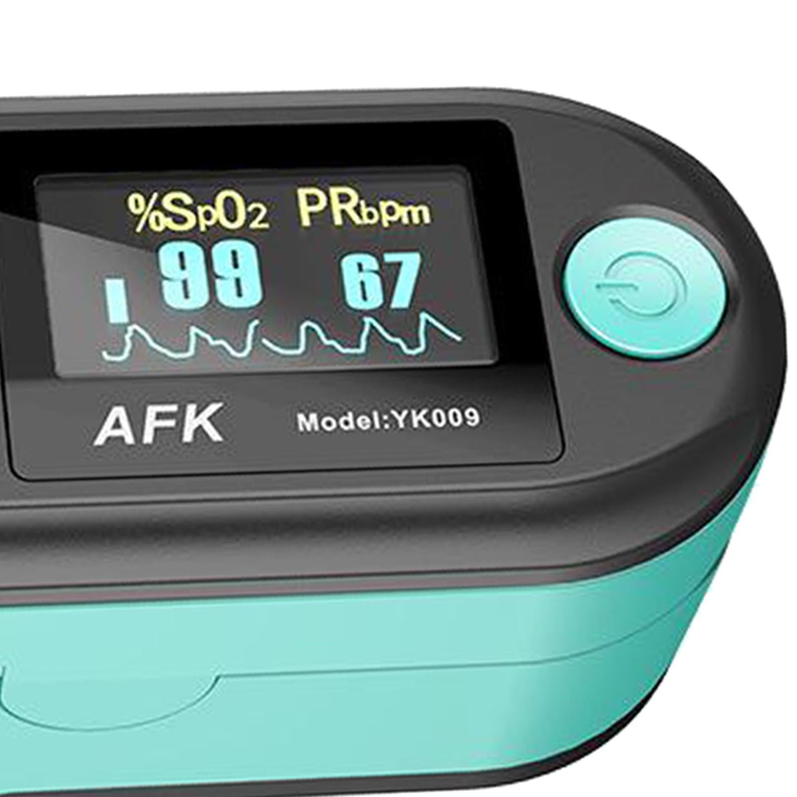 Portable Digital Blood Oxygen Saturation Monitor Display for Sports Aviation green