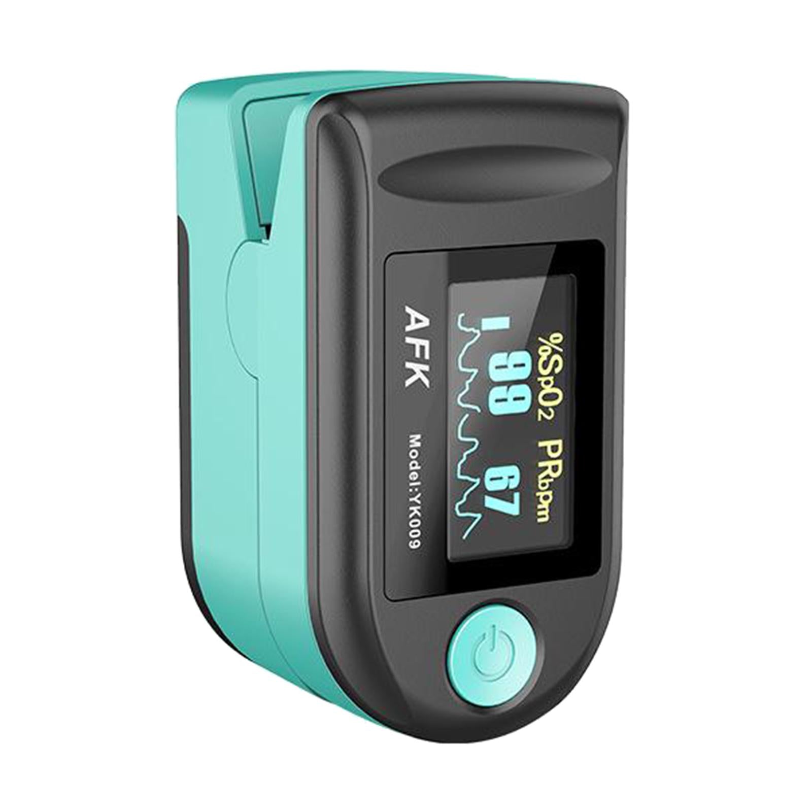 Portable Digital Blood Oxygen Saturation Monitor Display for Sports Aviation green