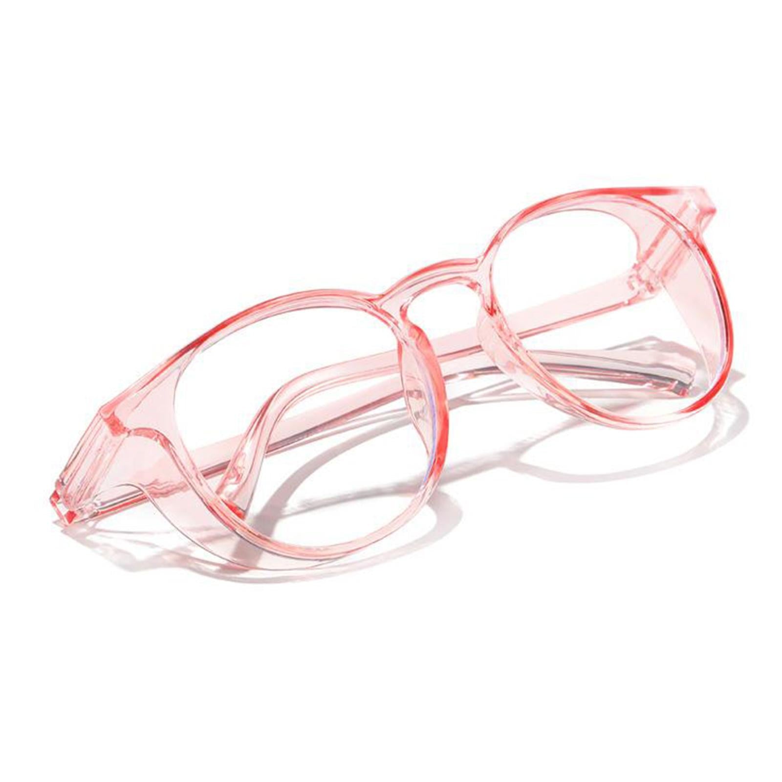 Safety Glasses with Clear Anti Fog Wrap-Around HD Lenses Workplaces pink