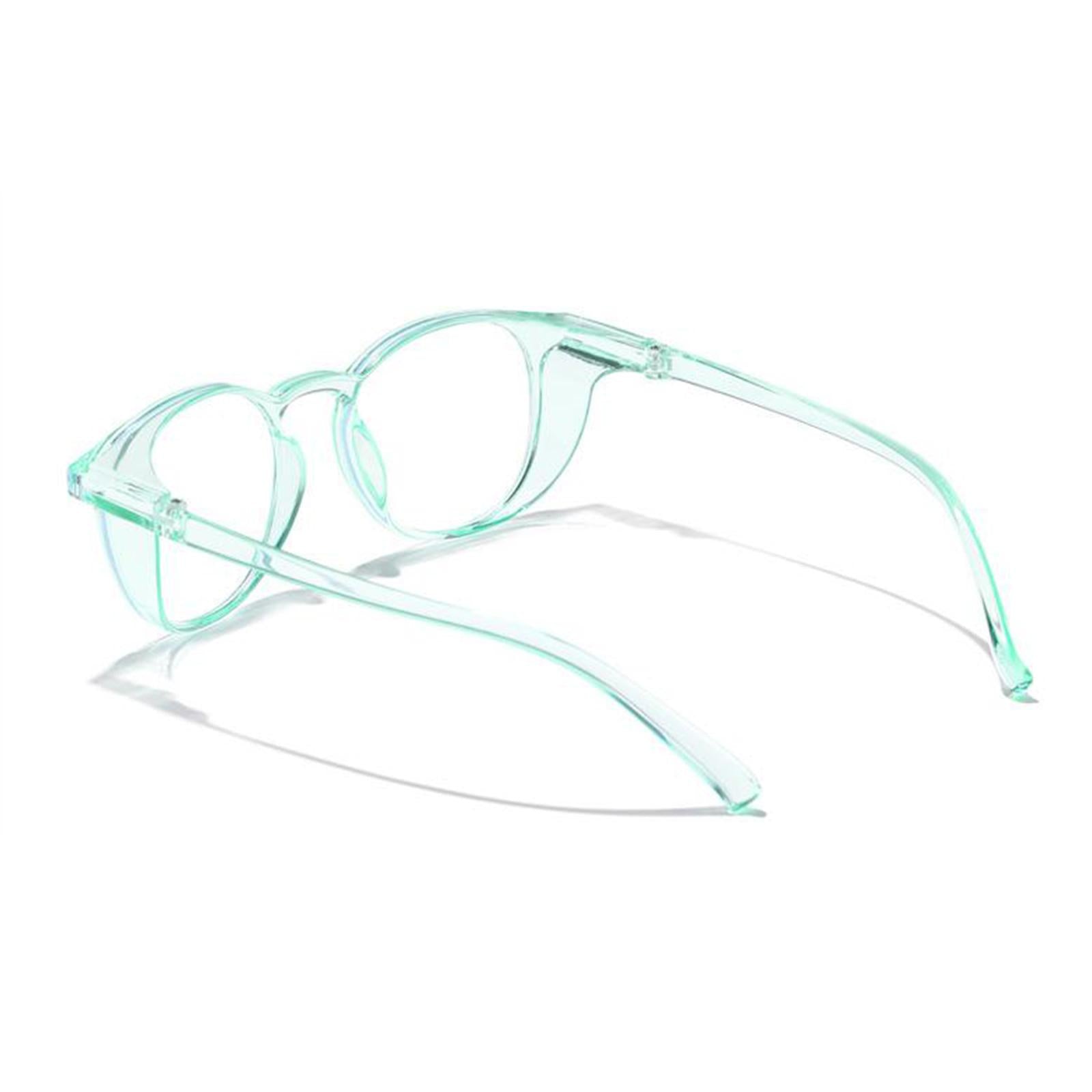 Safety Glasses with Clear Anti Fog Wrap-Around HD Lenses Workplaces green