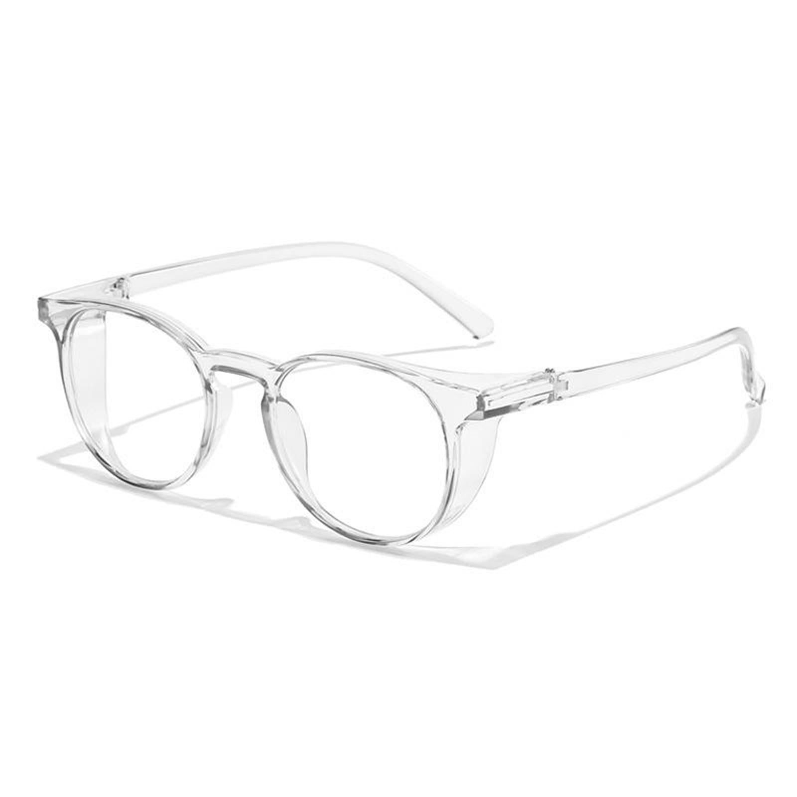 Safety Glasses with Clear Anti Fog Wrap-Around HD Lenses Workplaces white