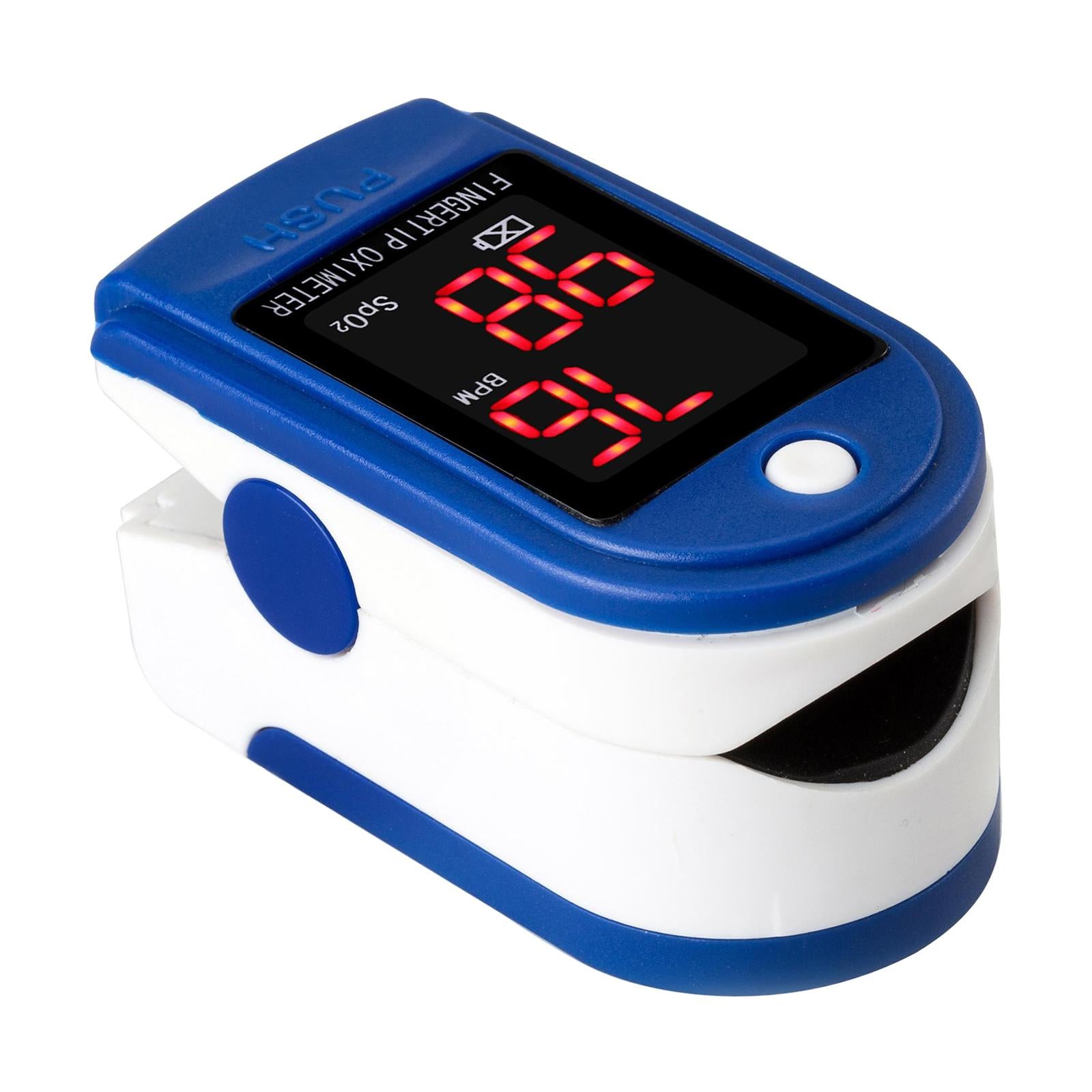 Compact Finger Pulse Oximeter 30-250BPM & LCD Display O2 Saturation Monitor