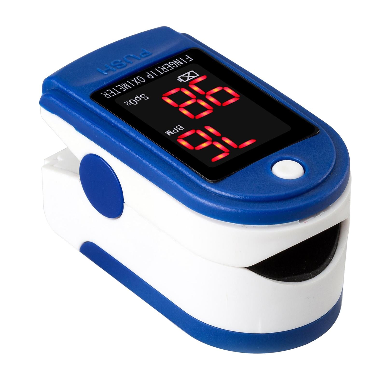 Compact Finger Pulse Oximeter 30-250BPM & LCD Display O2 Saturation Monitor
