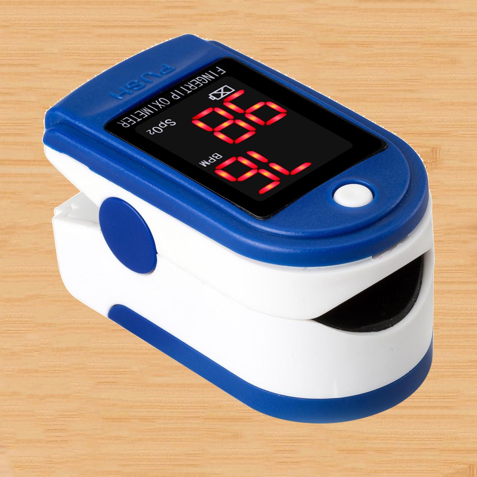 Compact Finger Pulse Oximeter 30-250BPM & LCD Display O2 Saturation Monitor