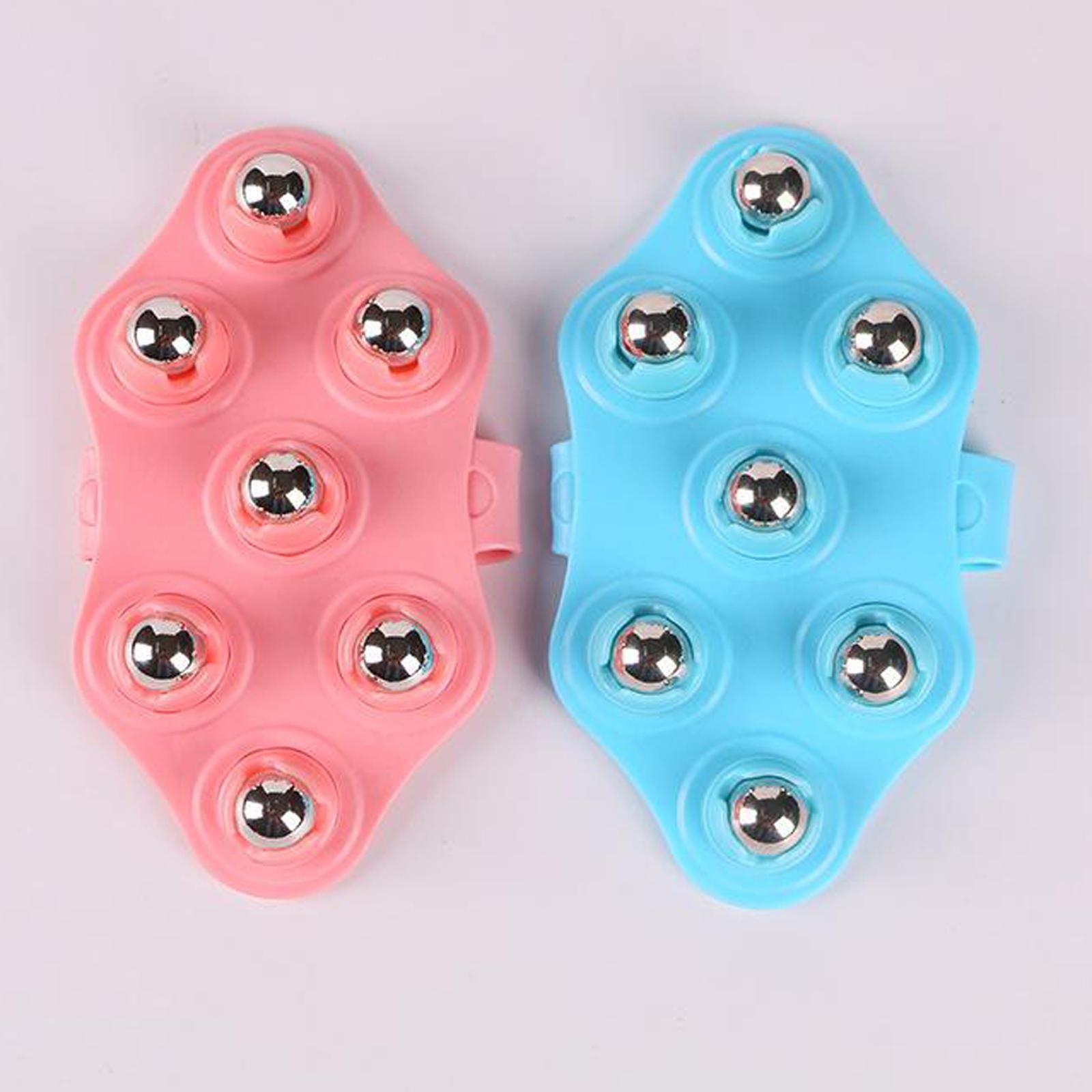 Palm Shaped Hand Held Massager Pain Relief for Foot, Hamstrings, Thighs Pink Magnetic