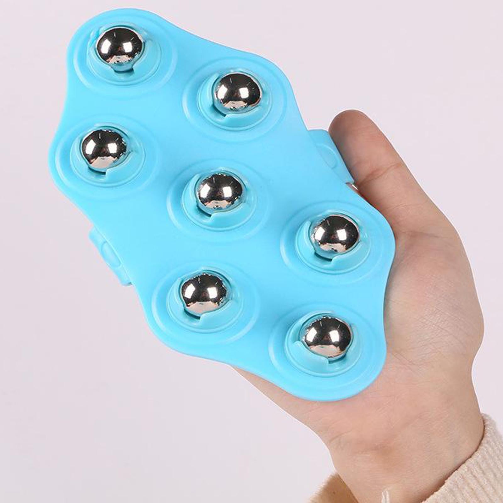 Palm Shaped Hand Held Massager Pain Relief for Foot, Hamstrings, Thighs Pink Magnetic