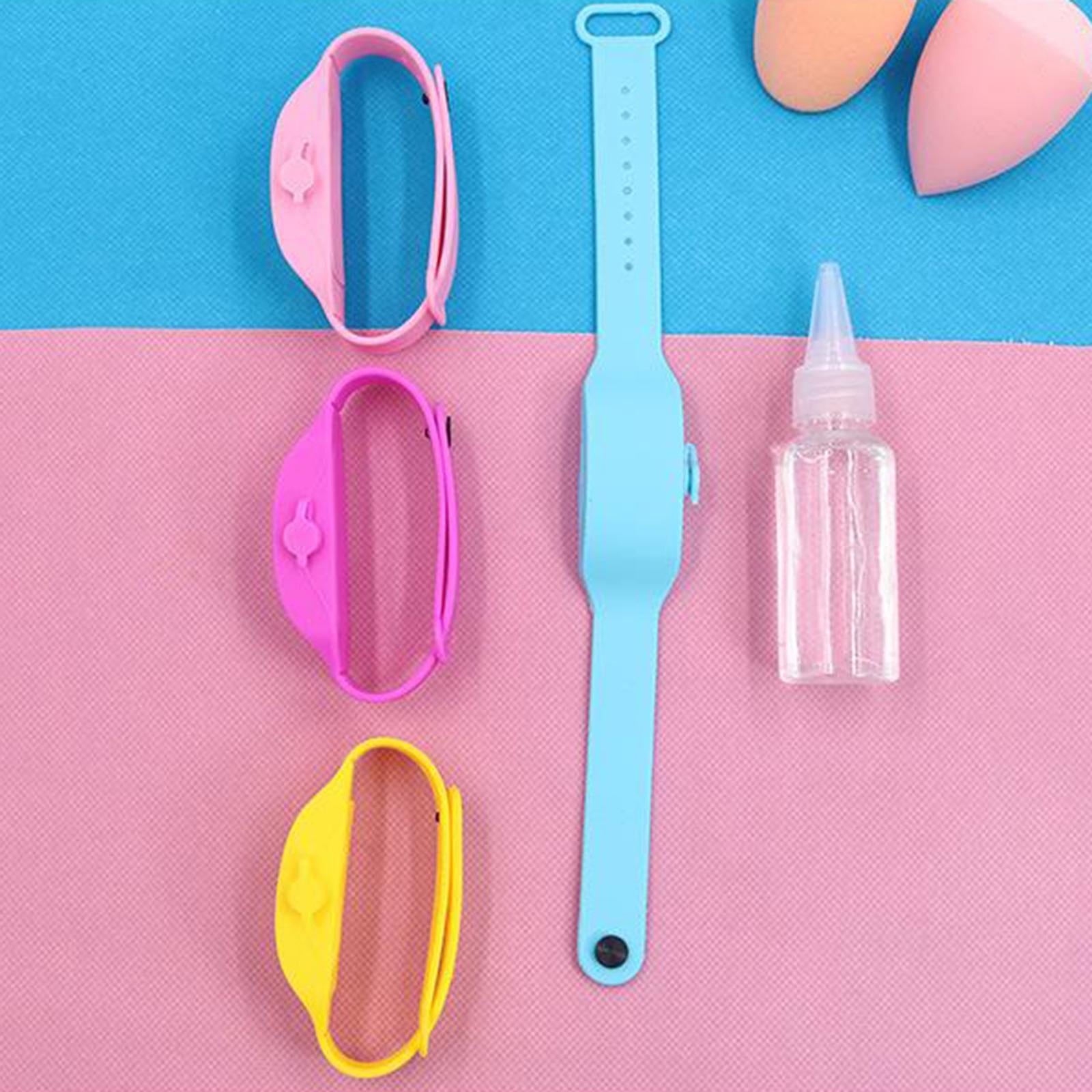 Portable Soap Bracelet Hand Sanitizer Dispenser Band Squeeze Bottles Black