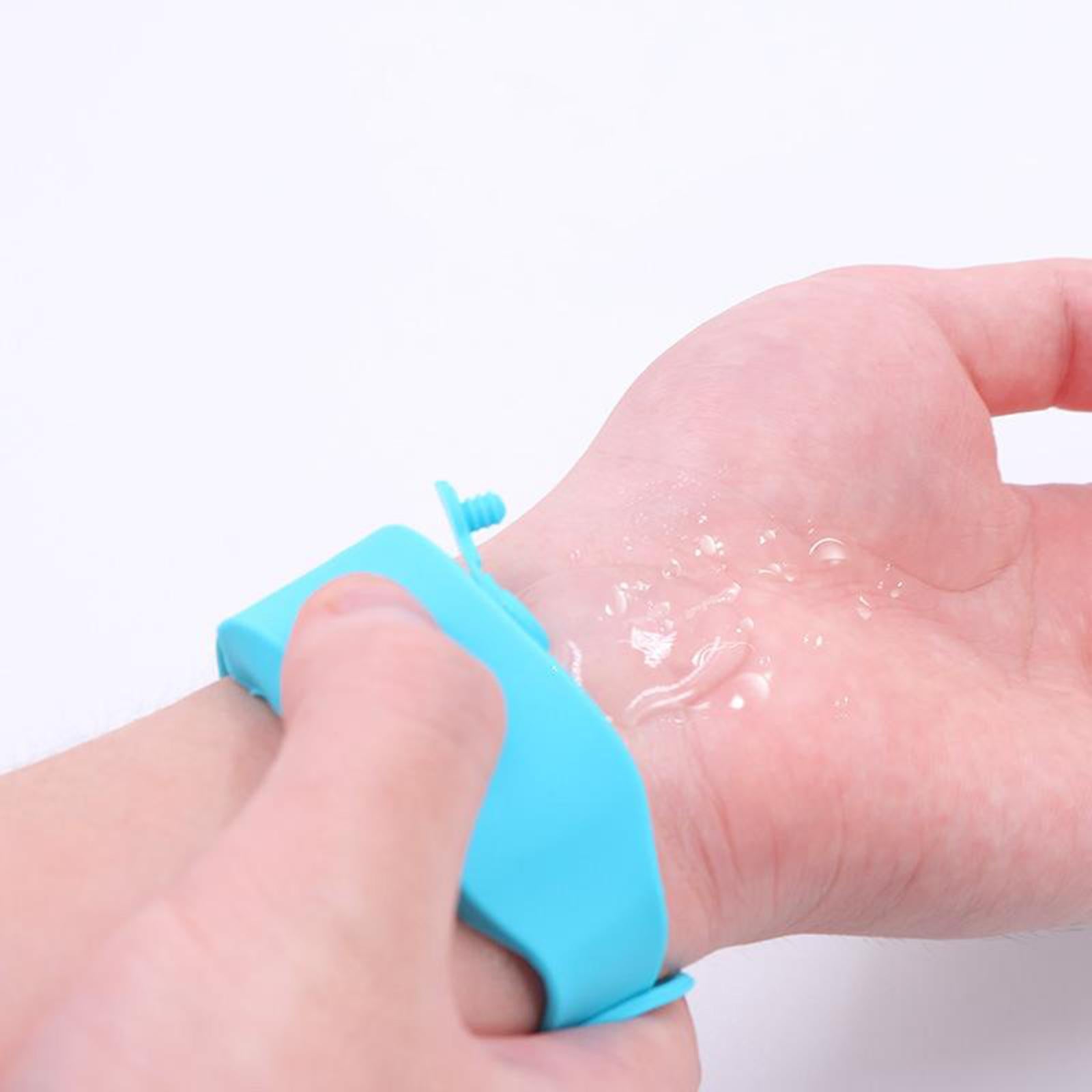 Portable Soap Bracelet Hand Sanitizer Dispenser Band Squeeze Bottles Yellow