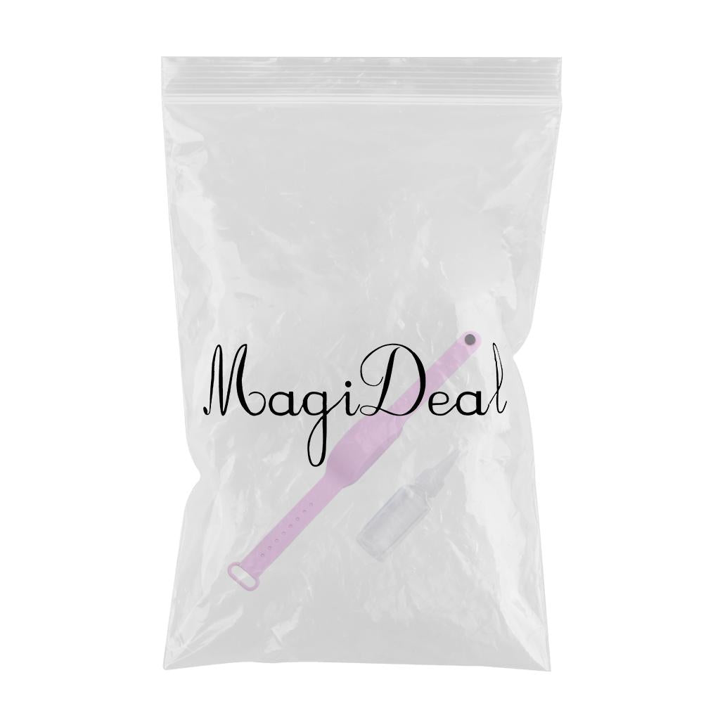 Portable Soap Bracelet Hand Sanitizer Dispenser Band Squeeze Bottles Purple