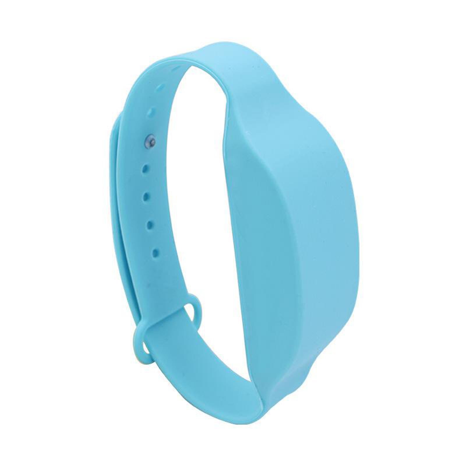 Portable Soap Bracelet Hand Sanitizer Dispenser Band Squeeze Bottles Blue