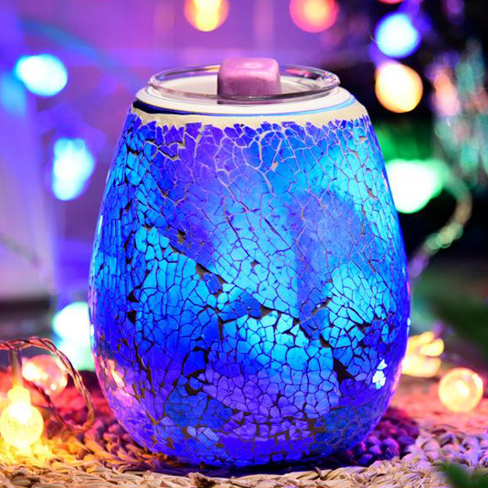 Premium Glass Aroma Diffuser Led Night Light Candle Warmer Coffee Bar US