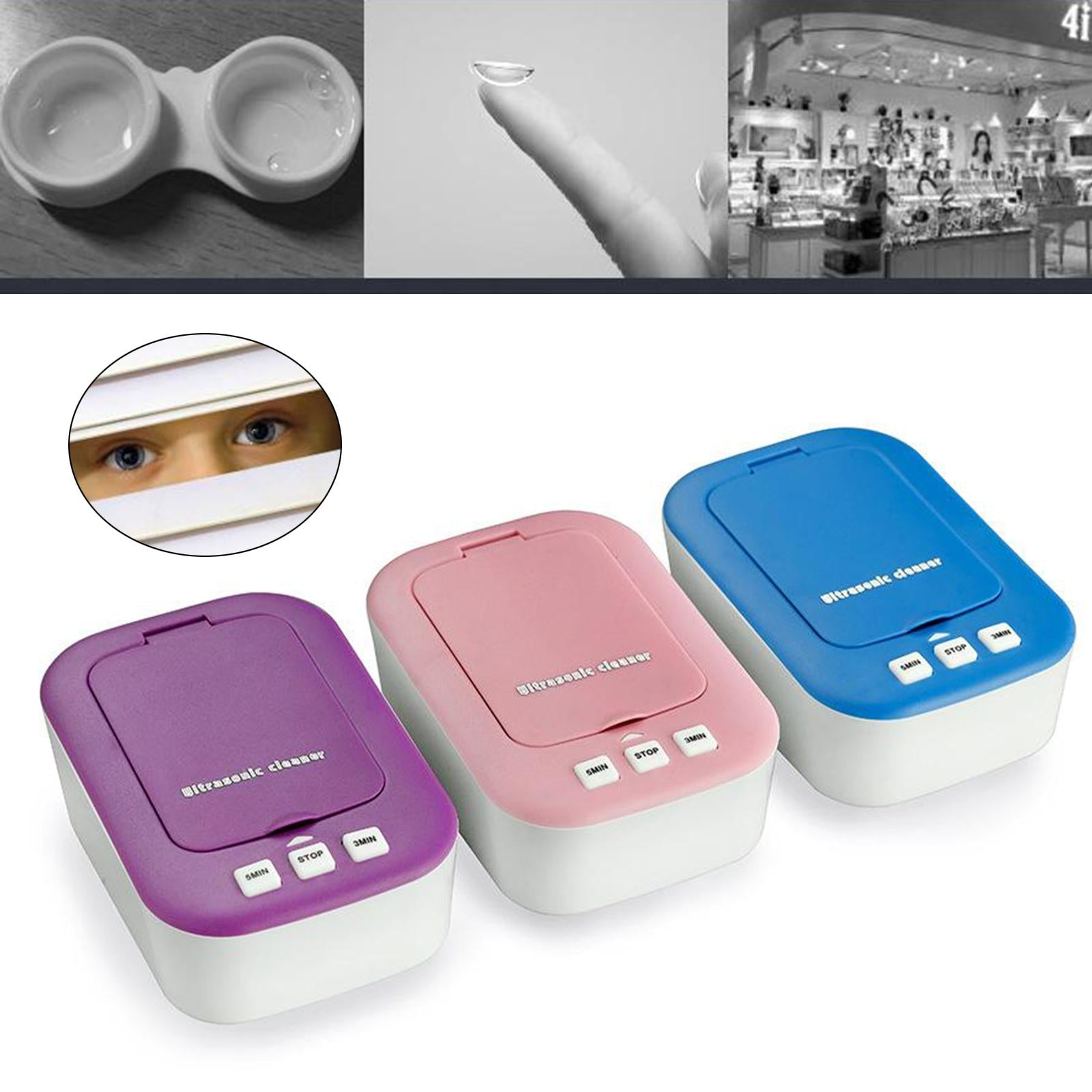 Contact Lens Cleaner Machine Fast Vibration for Soft Lens RGP Lens  blue