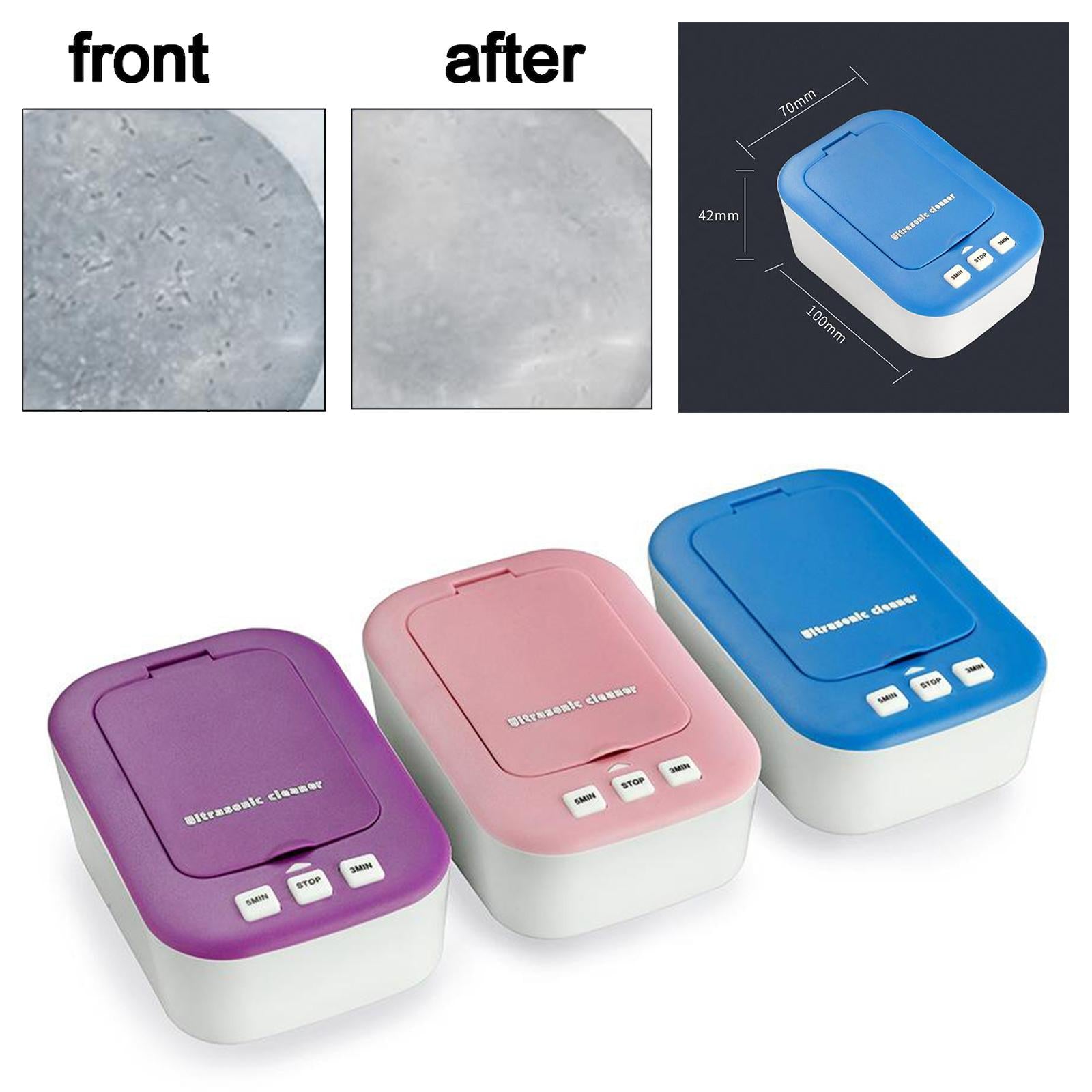 Contact Lens Cleaner Machine Fast Vibration for Soft Lens RGP Lens  blue