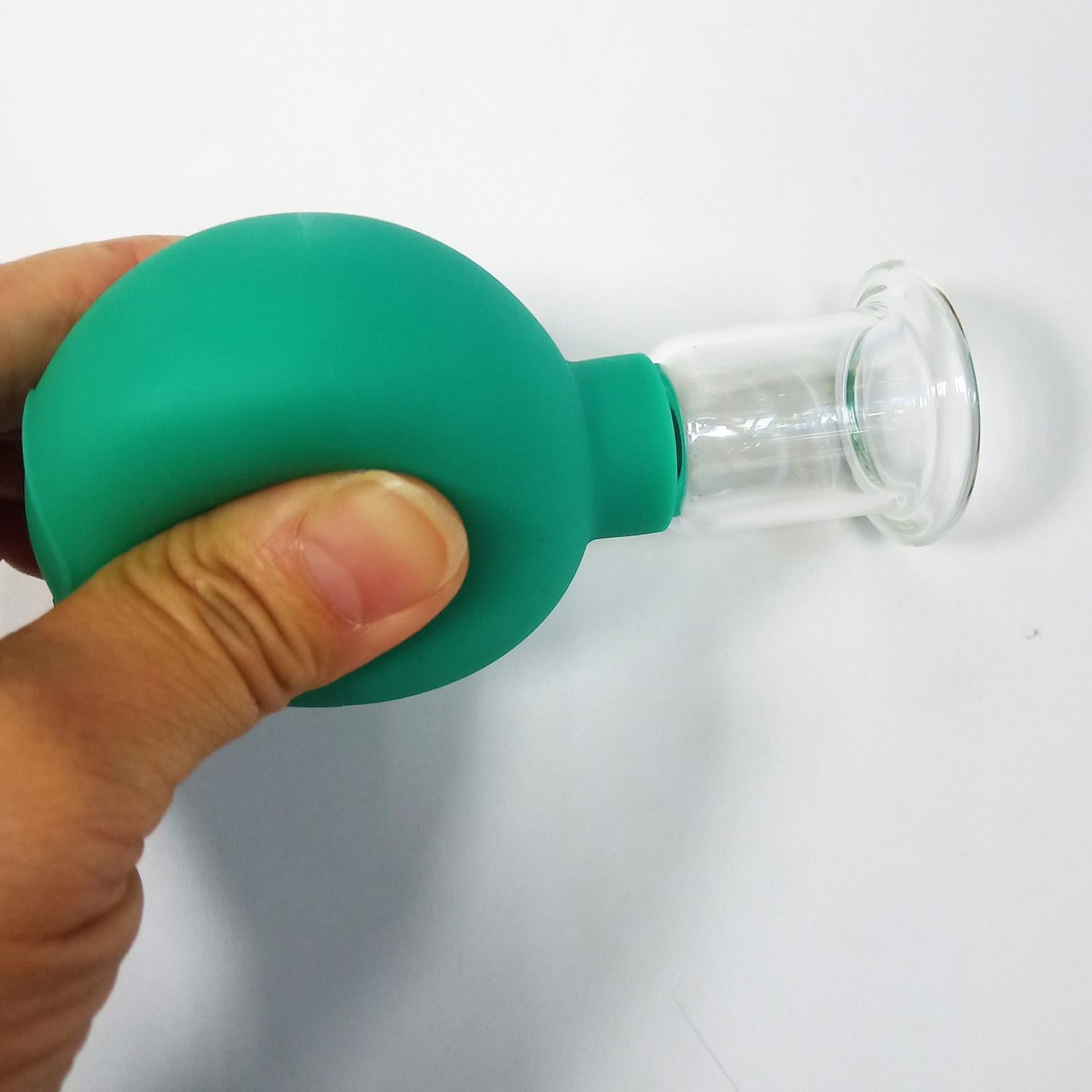 4 Pieces Safety Vacuum Cupping for Massage Body Face Leg Back Face Arm Back green
