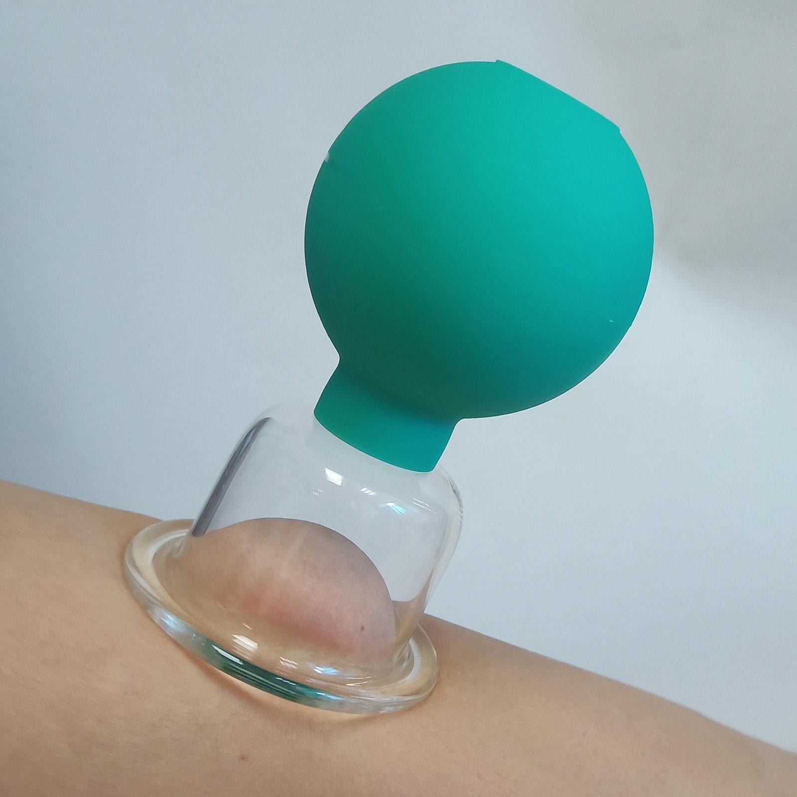 4 Pieces Safety Vacuum Cupping for Massage Body Face Leg Back Face Arm Back green