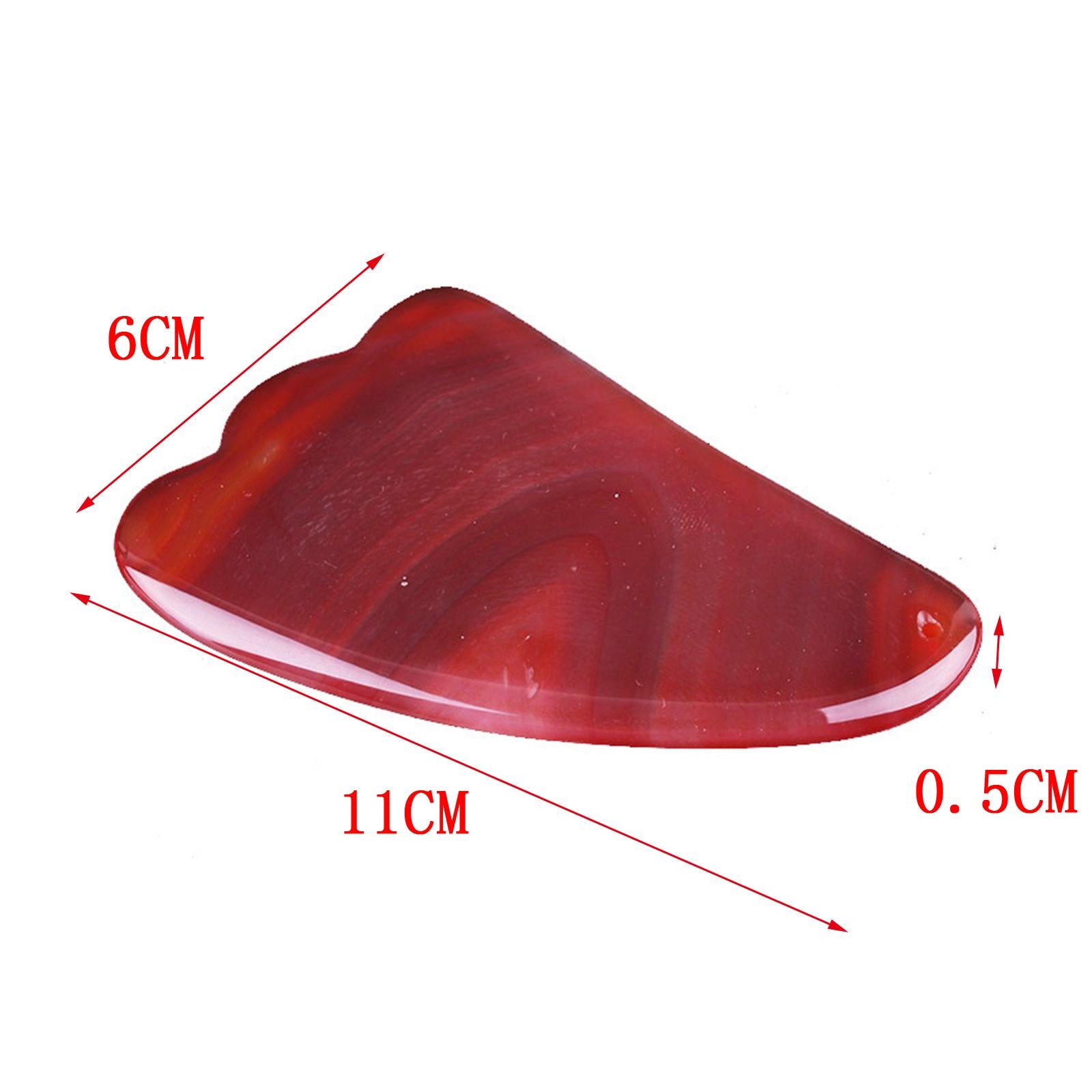 Red Jade Roller Gua Sha Scraping Massage Face Facial Tool Shape 01