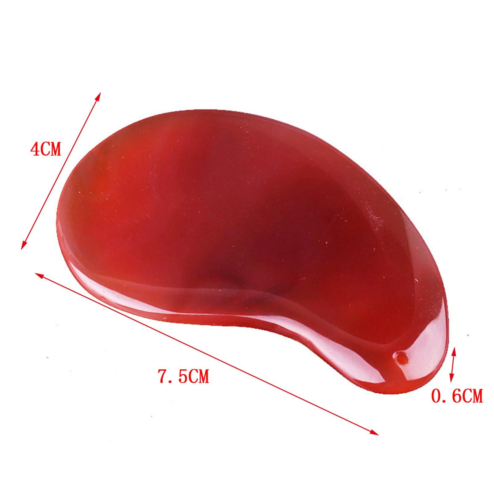 Red Jade Roller Gua Sha Scraping Massage Face Facial Tool Shape 02