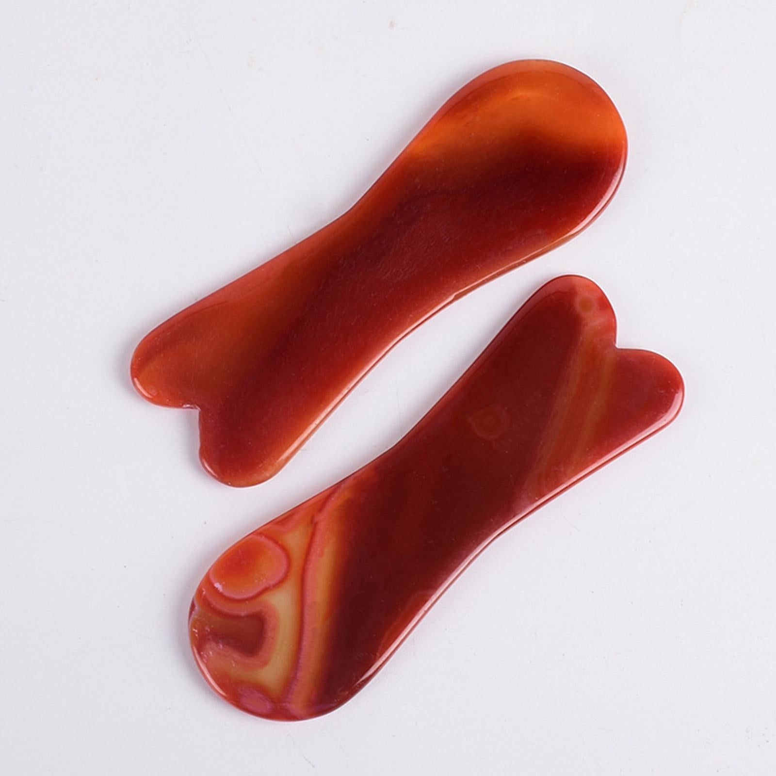 Red Jade Roller Gua Sha Scraping Massage Face Facial Tool Shape 03