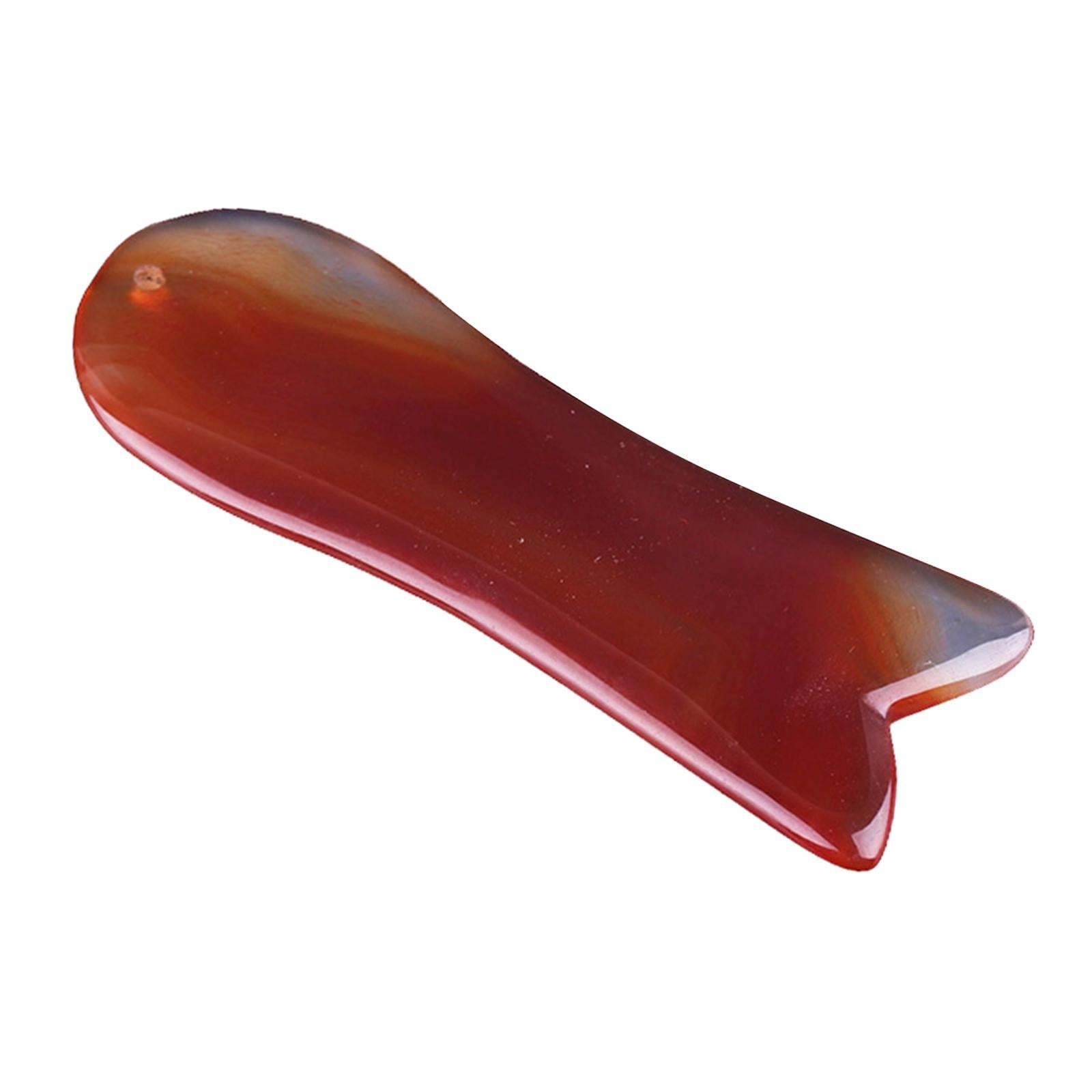 Red Jade Roller Gua Sha Scraping Massage Face Facial Tool Shape 03