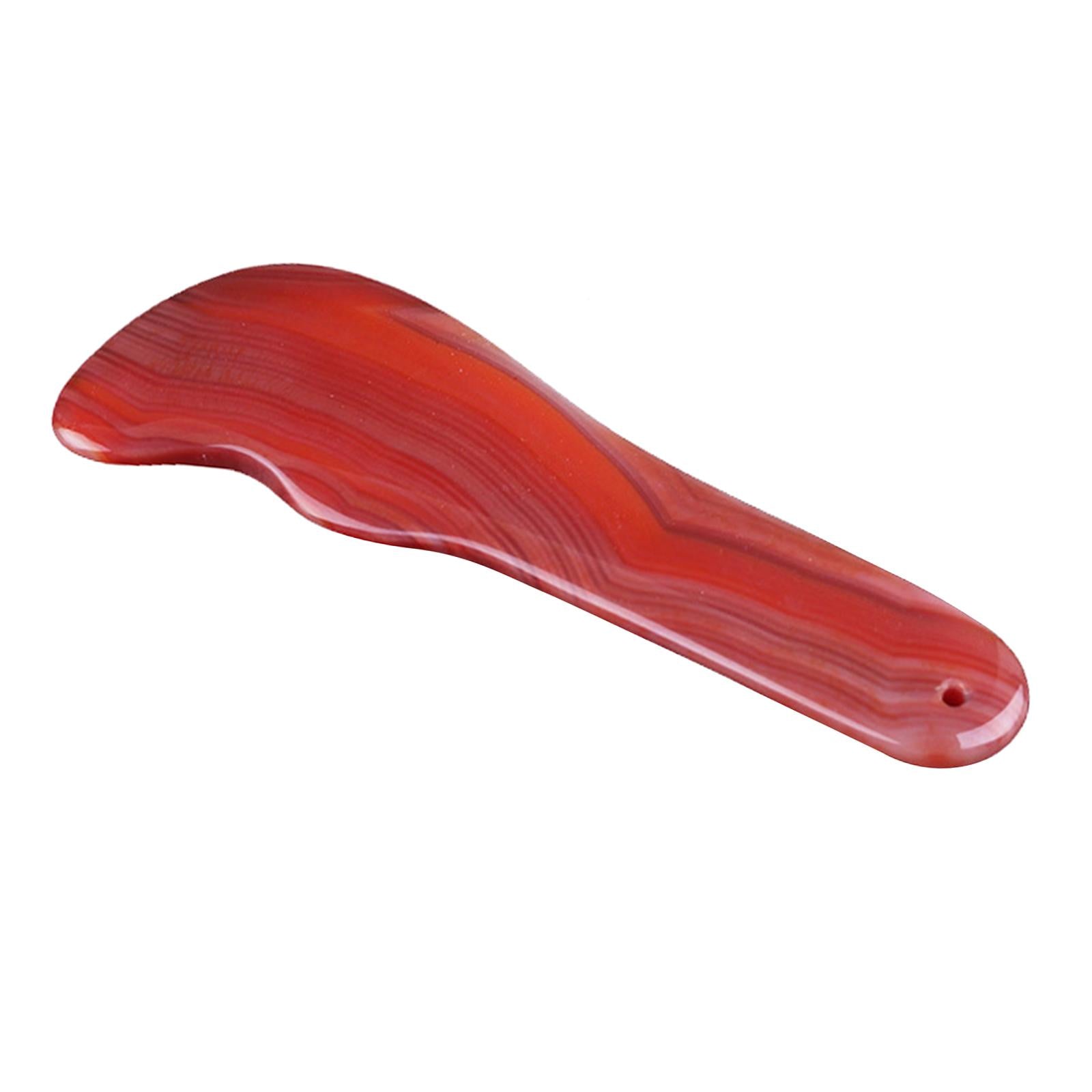 Red Jade Roller Gua Sha Scraping Massage Face Facial Tool Shape 04