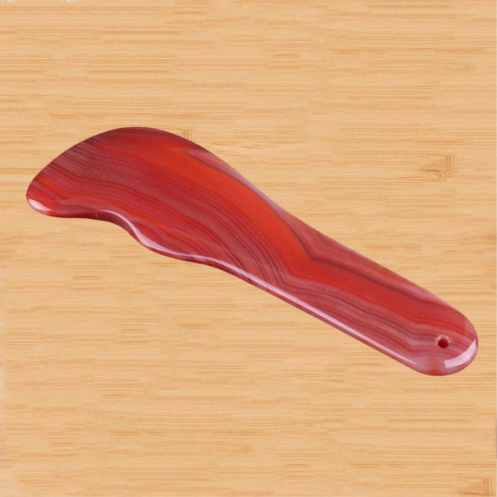 Red Jade Roller Gua Sha Scraping Massage Face Facial Tool Shape 04