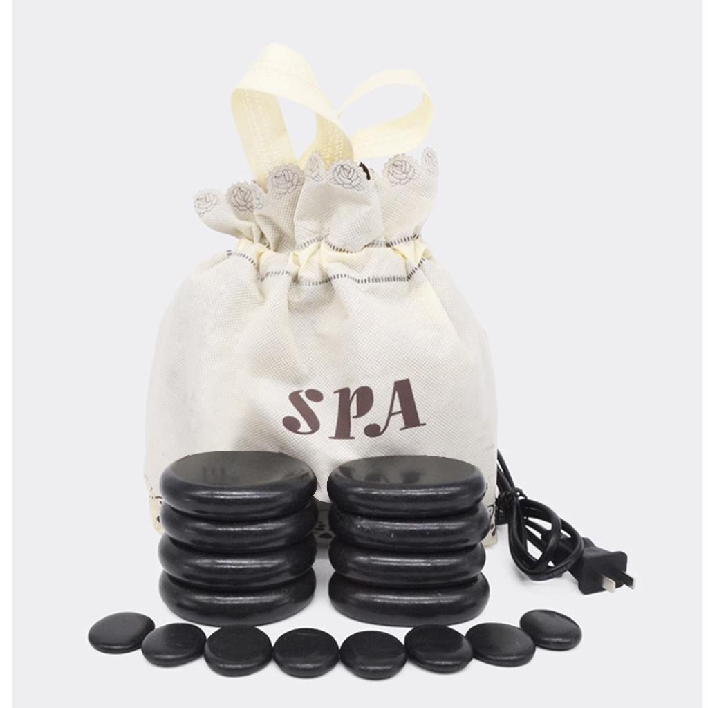 Electric Heating Bag Massage Stone Rocks Kit For Hot Energy Lava Spa Stone