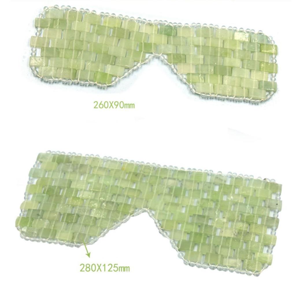 Cooling Jade Sleep Mask Eye Mask for Relaxation Dark Circles Remove wrinkles big sparse style