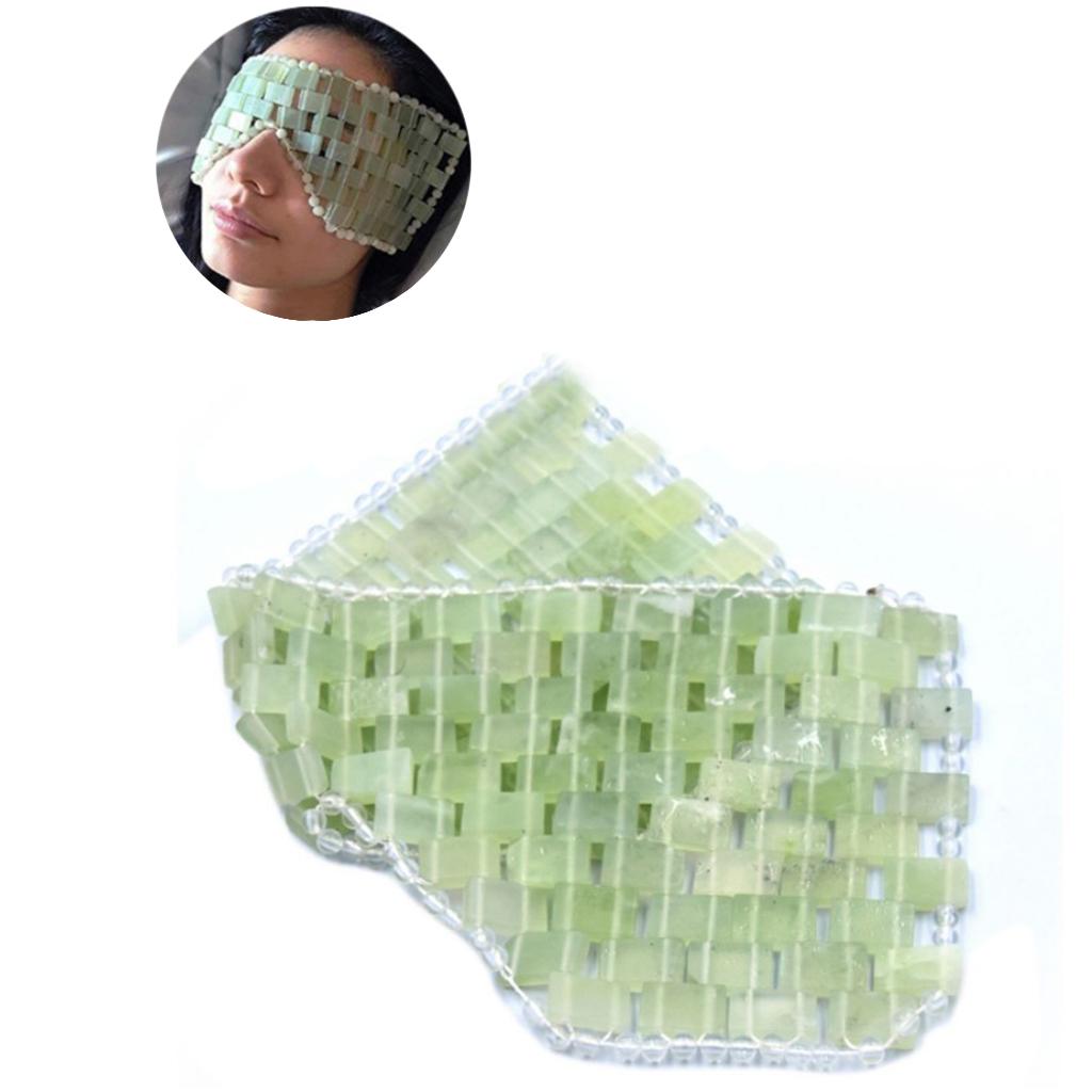 Cooling Jade Sleep Mask Eye Mask for Relaxation Dark Circles Remove wrinkles big close-line style