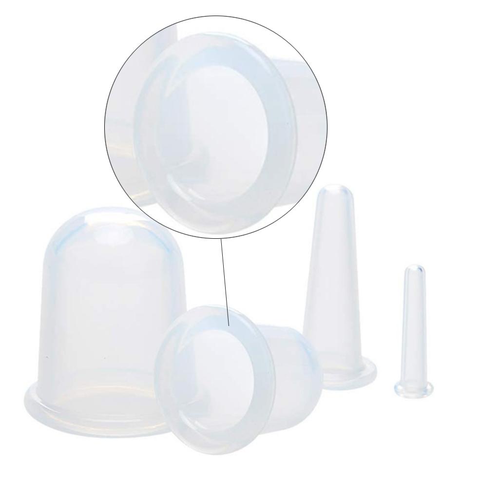 Massage Roller Cupping Cups Home Eye Chest Leg Message w/ Storage Bag Clear
