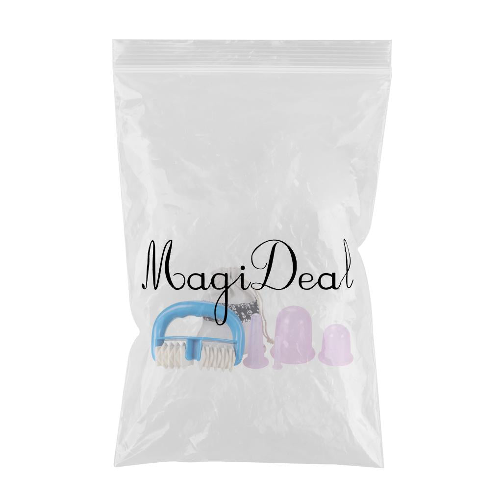 Massage Roller Cupping Cups Home Eye Chest Leg Message w/ Storage Bag Purple