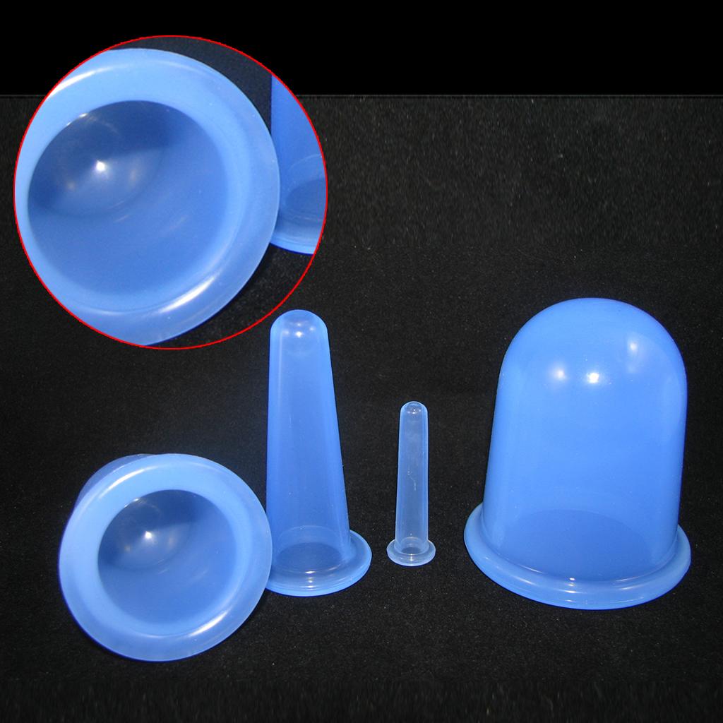 5pcs/Set Massage Roller Cupping Cups Eye Back Leg Full Body Message Blue