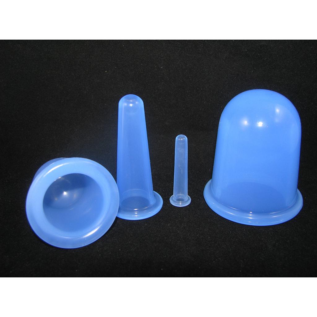 5pcs/Set Massage Roller Cupping Cups Eye Back Leg Full Body Message Blue
