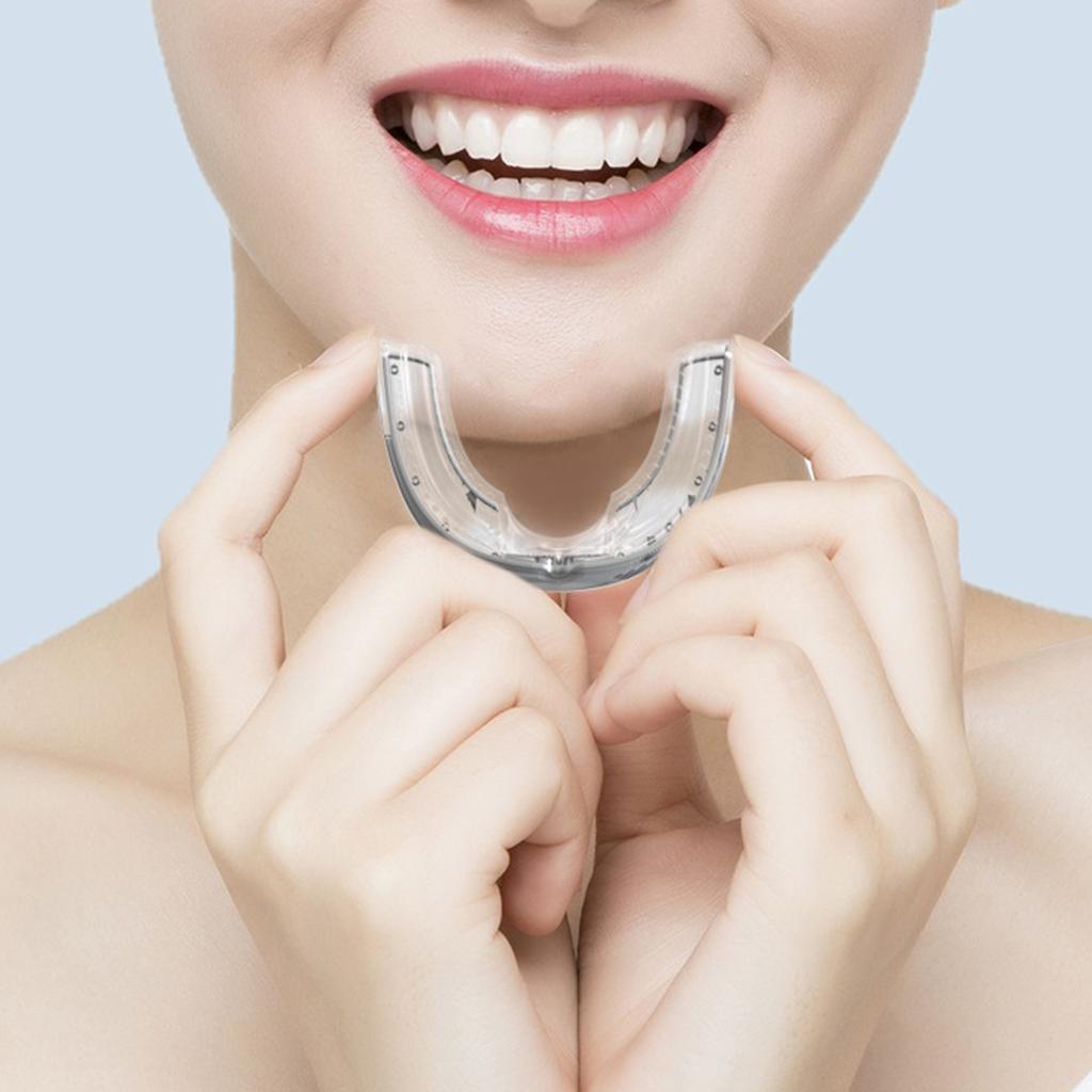 Silicone Mouth Guard Sports Mouthguard Teeth Protection for Adult No Boiling White
