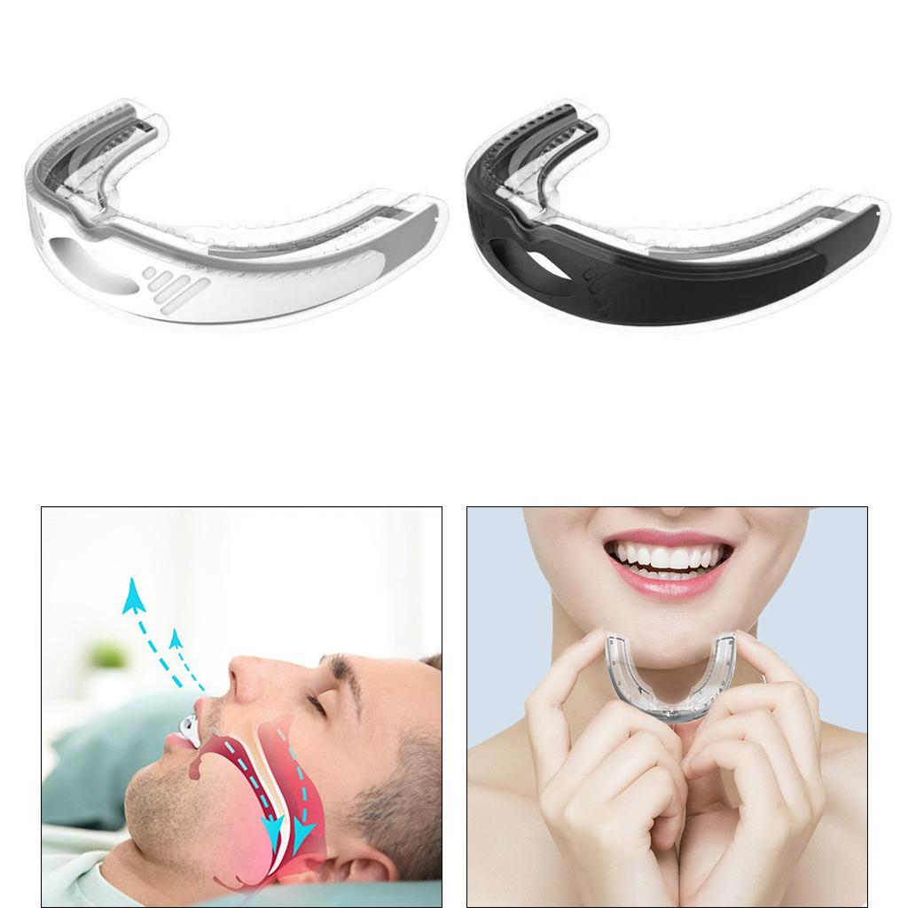 Silicone Mouth Guard Sports Mouthguard Teeth Protection for Adult No Boiling White