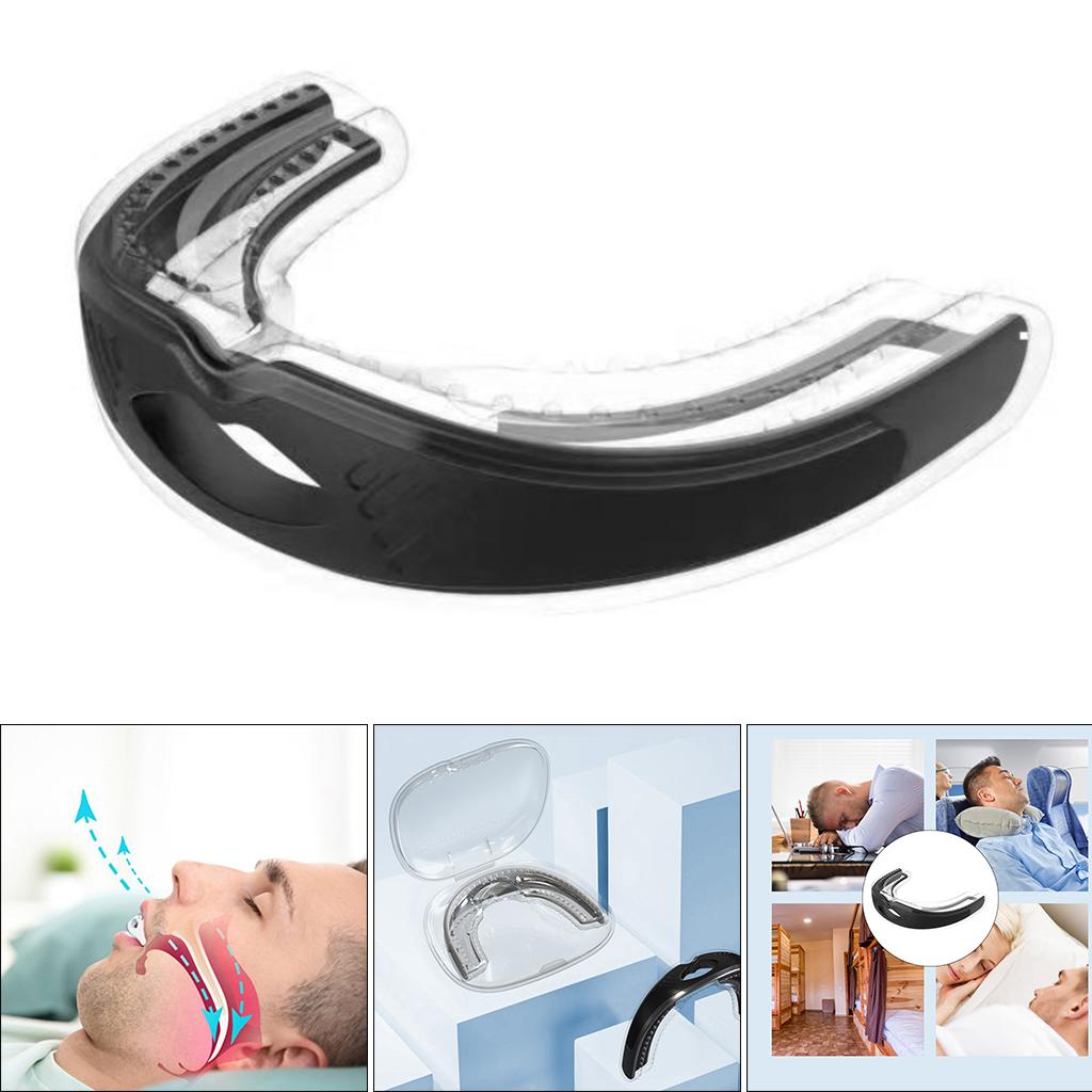 Silicone Mouth Guard Sports Mouthguard Teeth Protection for Adult No Boiling Black