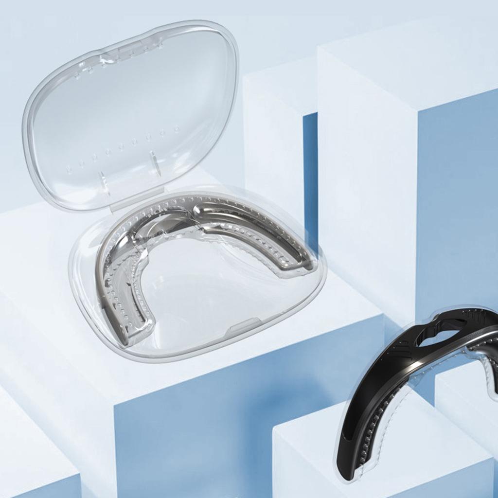Silicone Mouth Guard Sports Mouthguard Teeth Protection for Adult No Boiling Black