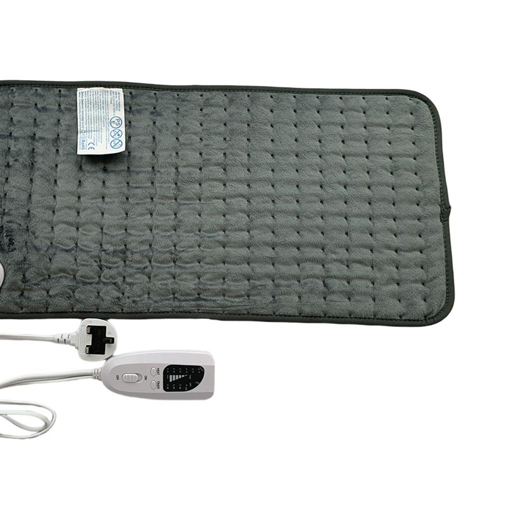 Electric Heat Pad 60x30cm Heating Mat Back Pain Relief 6 Settings UK Plug