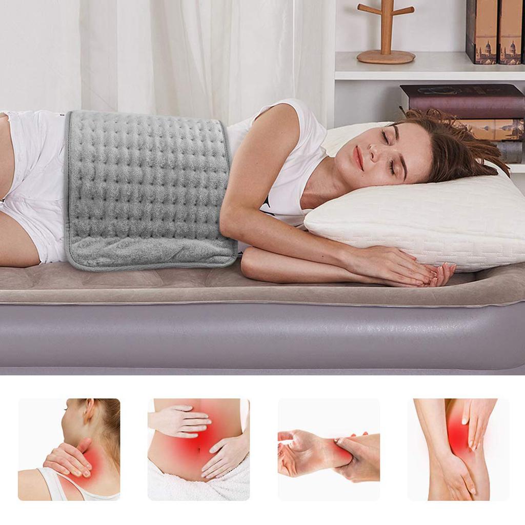 Electric Heat Pad 60x30cm Heating Mat Back Pain Relief 6 Settings UK Plug