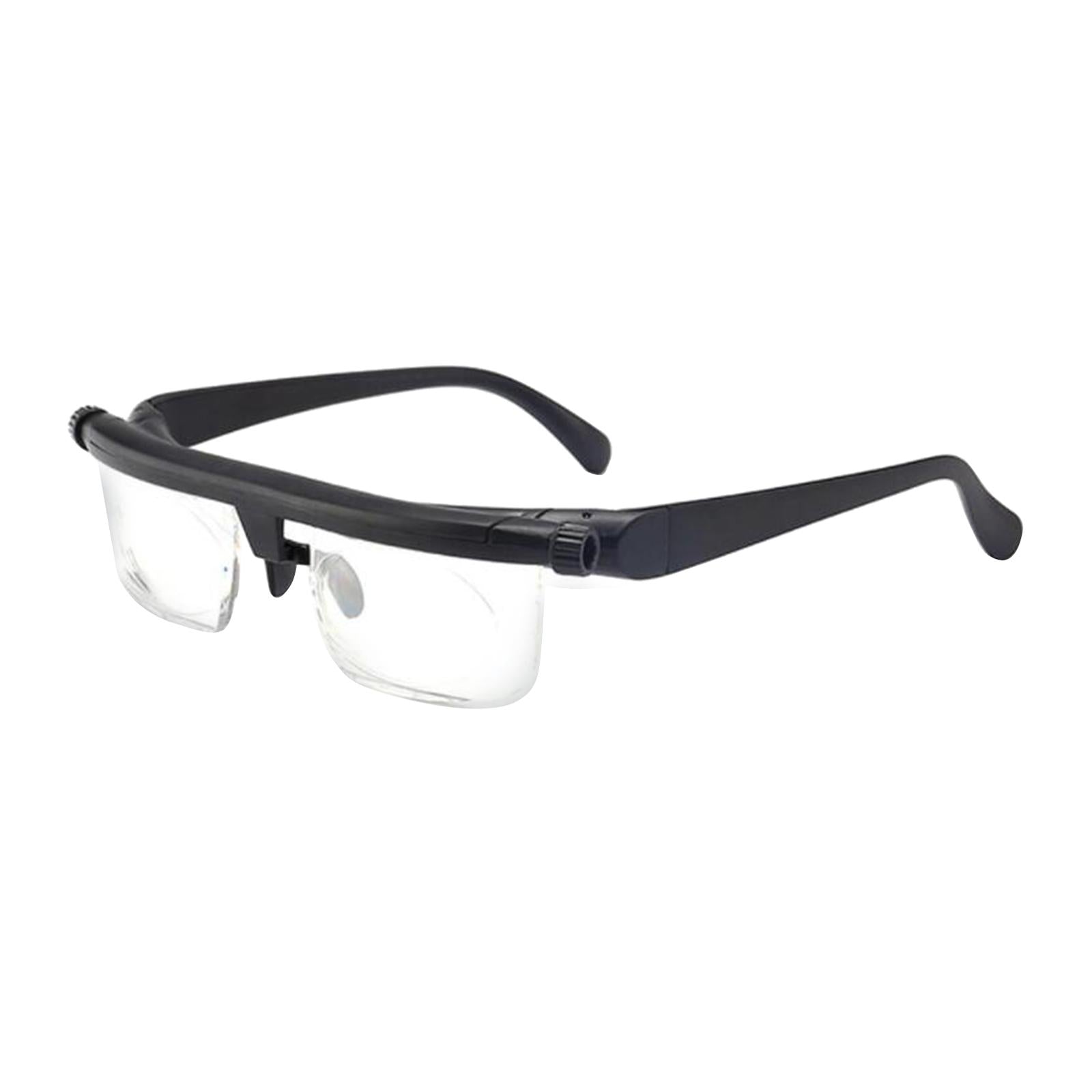 1Pair Dial Adjustable Focus Eyeglasses Glasses for Reading Distance Vision