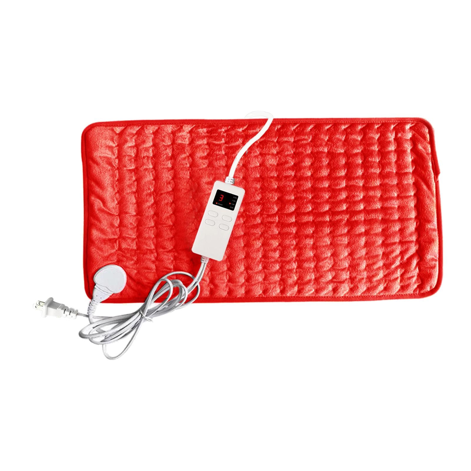 Electric Heating Pad Back Pain Cramps Relief Sooth Muscle Tension Red