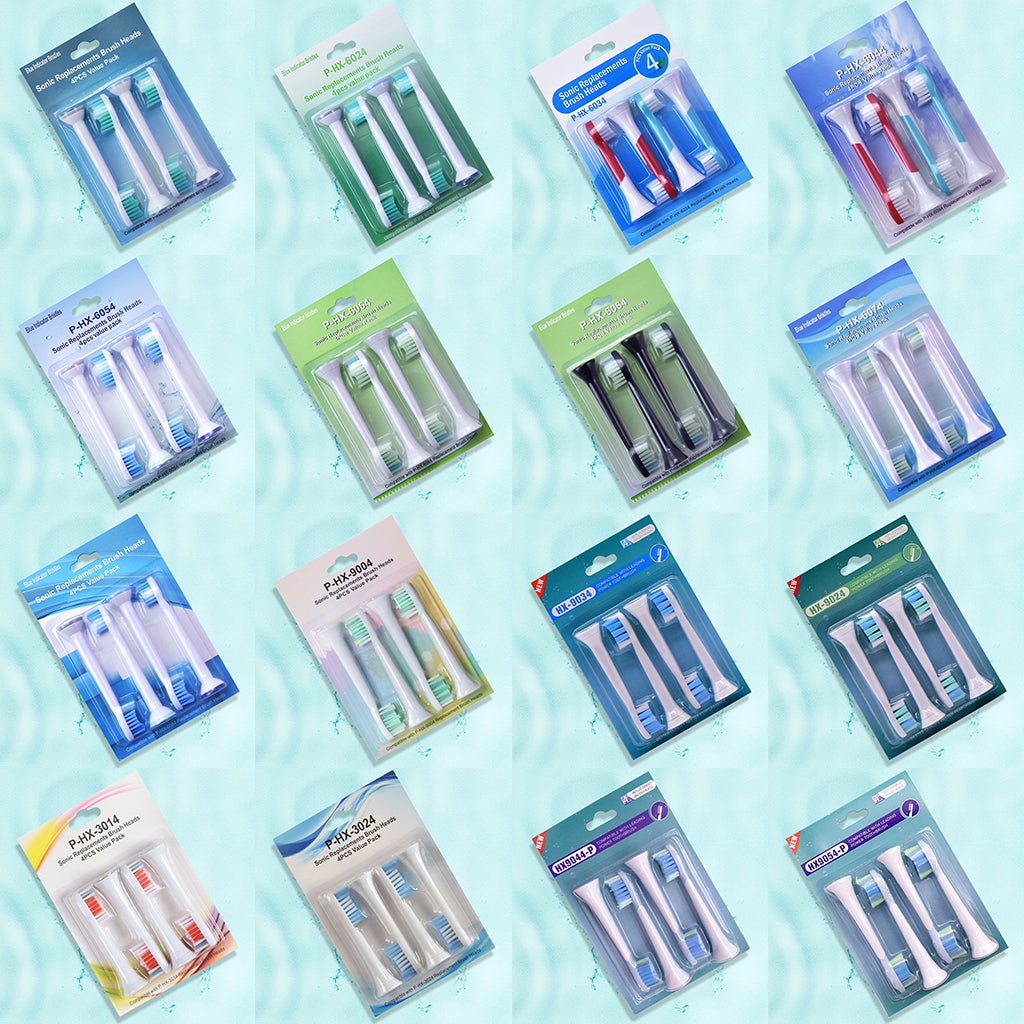 Replacement Toothbrush Heads Pack of 4 for Phillips Sonicare HX6014