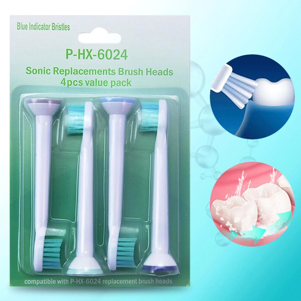 Replacement Toothbrush Heads Pack of 4 for Phillips Sonicare HX6024